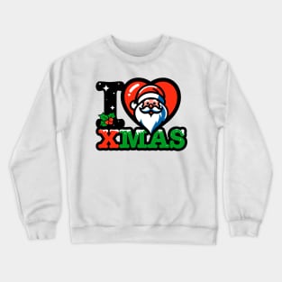 I heart santa claus xmas Crewneck Sweatshirt